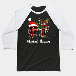 PT Therapist Physical Therapy Christmas Baseball T-Shirt
